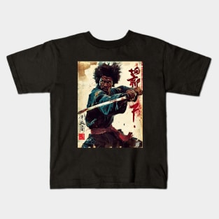 Black samurai Kids T-Shirt